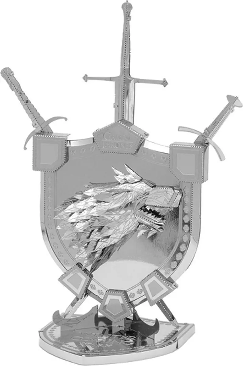 Metal Earth ICONX Game of Thrones House Stark Wapenschild - afbeelding 4 van 6