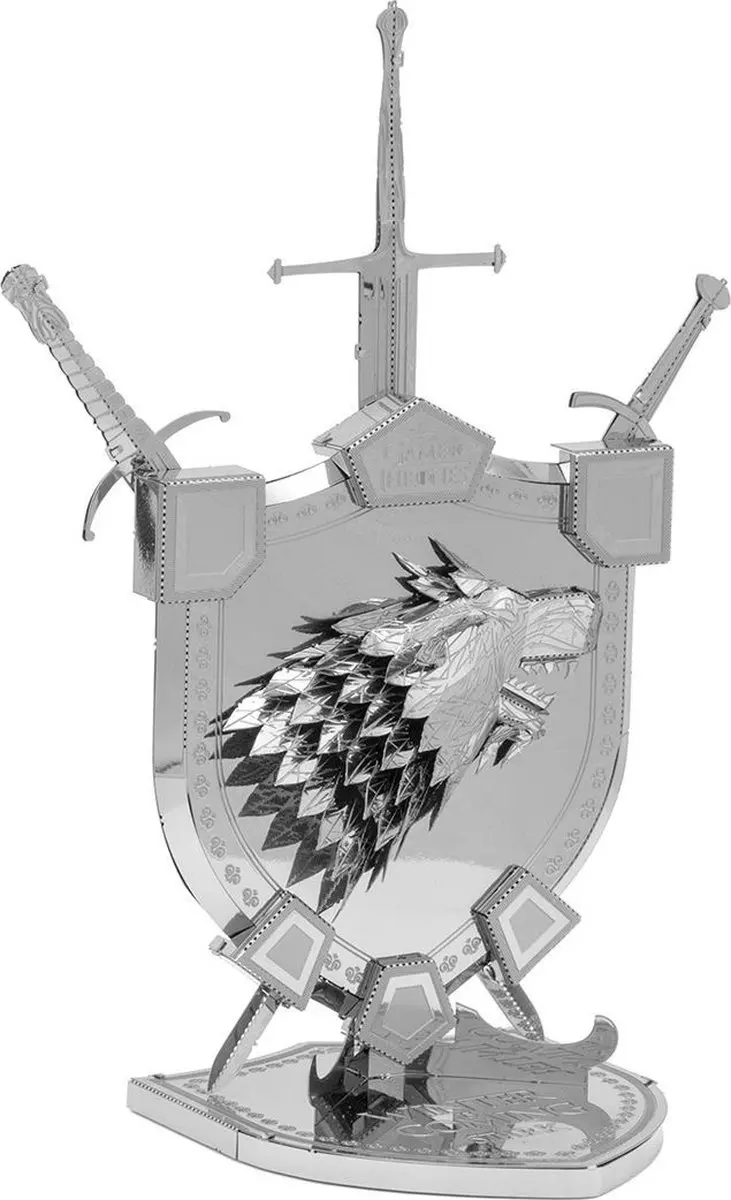 Metal Earth ICONX Game of Thrones House Stark Wapenschild - afbeelding 3 van 6