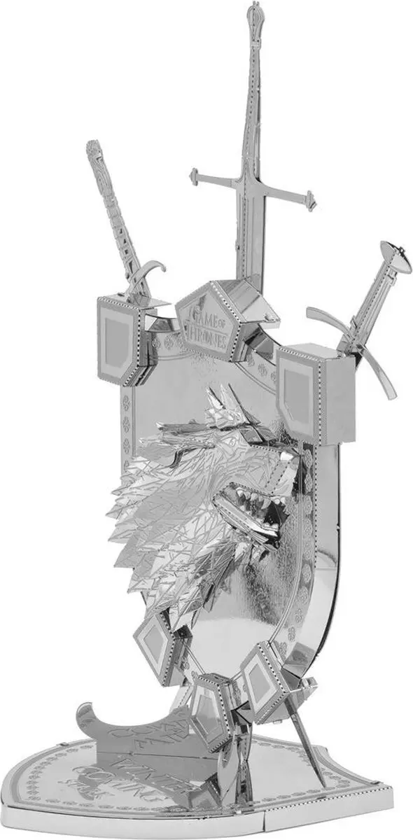 Metal Earth ICONX Game of Thrones House Stark Wapenschild - afbeelding 2 van 6