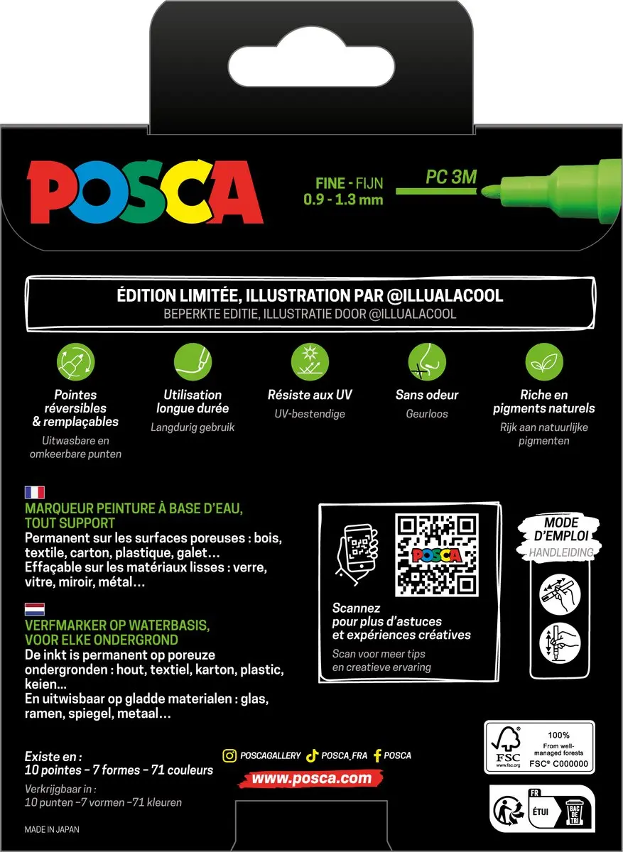 Posca PC3M Markers Set Fruity Colors - 8 Stuks - afbeelding 2 van 2