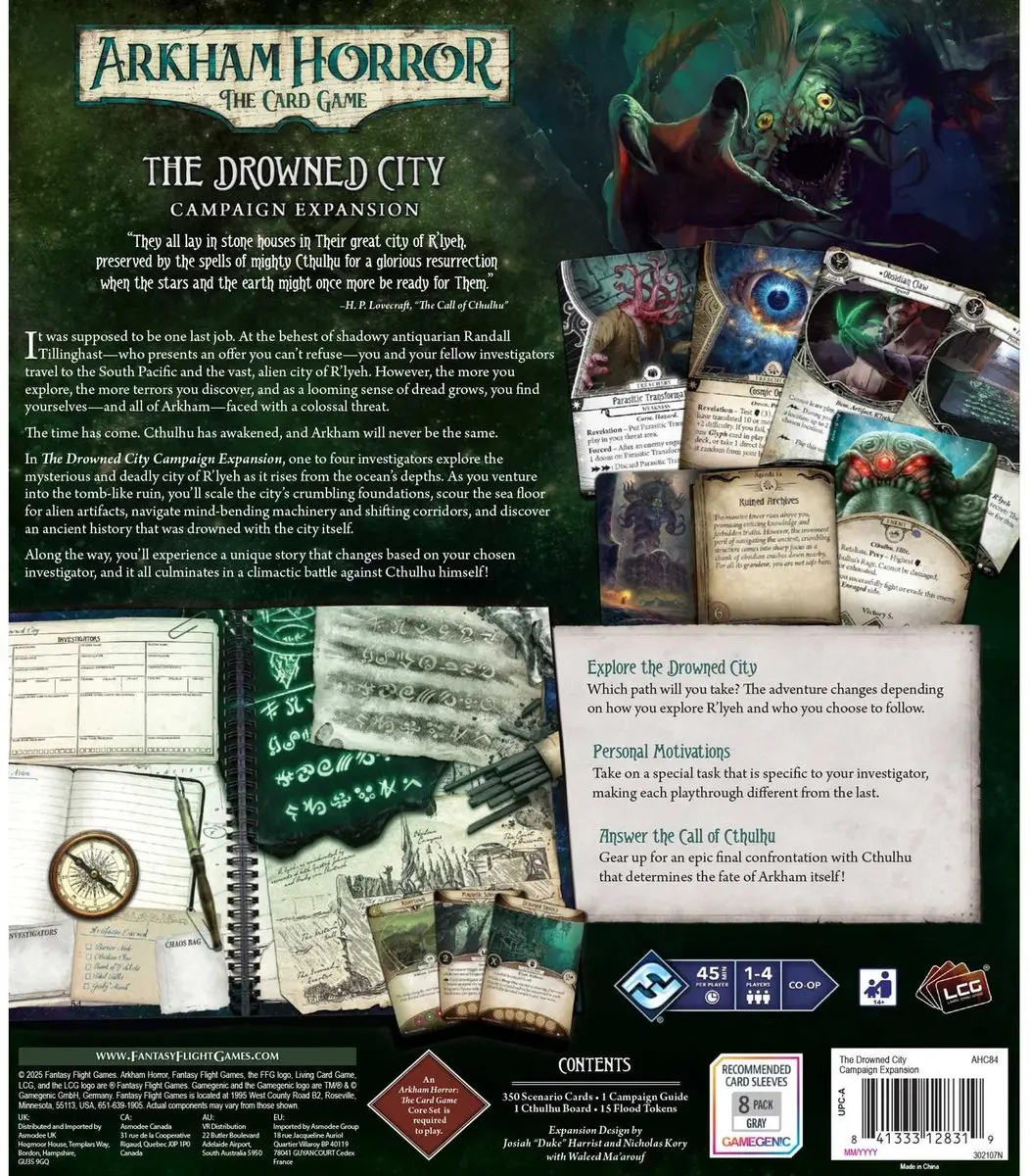 Fantasy Flight Games Arkham Horror LCG The Drowned City Expansion - afbeelding 2 van 4