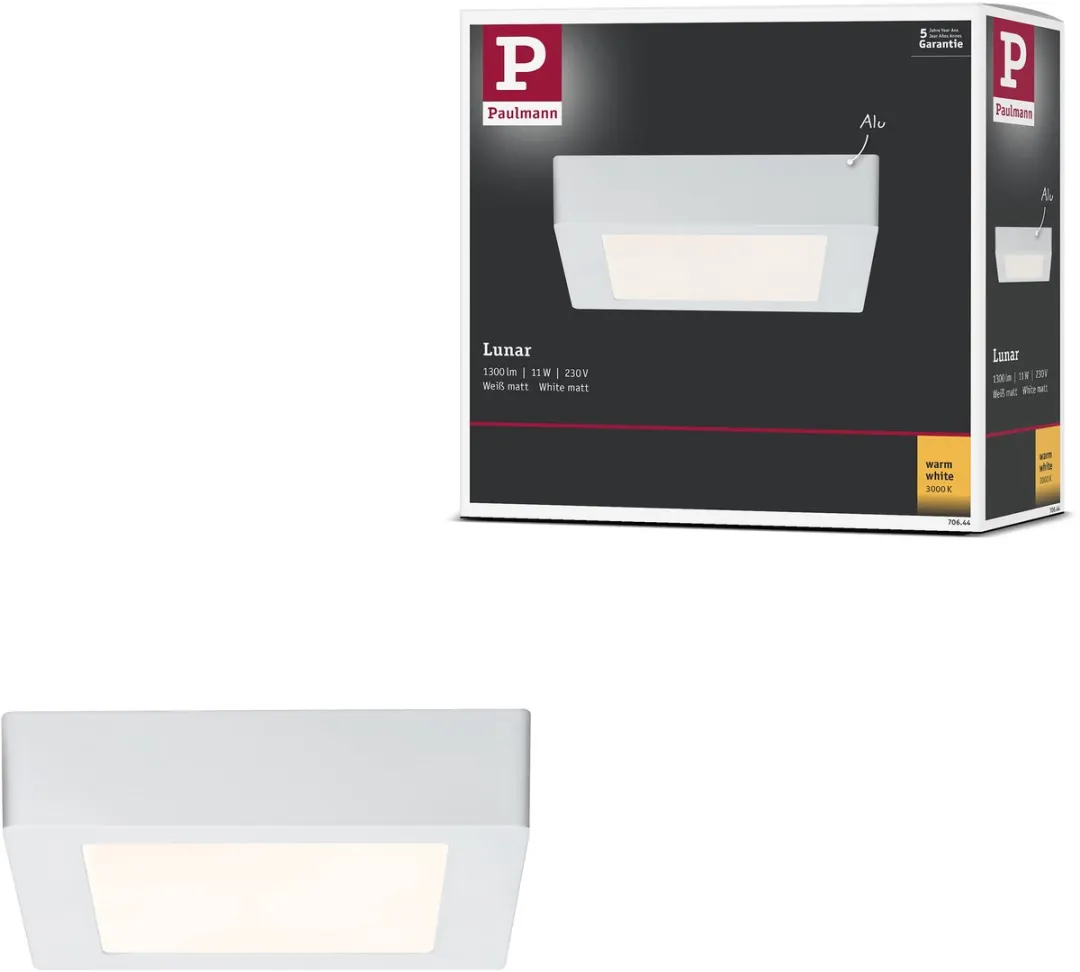 Paulmann LED-paneel Lunar 11W 760lm 3000K
