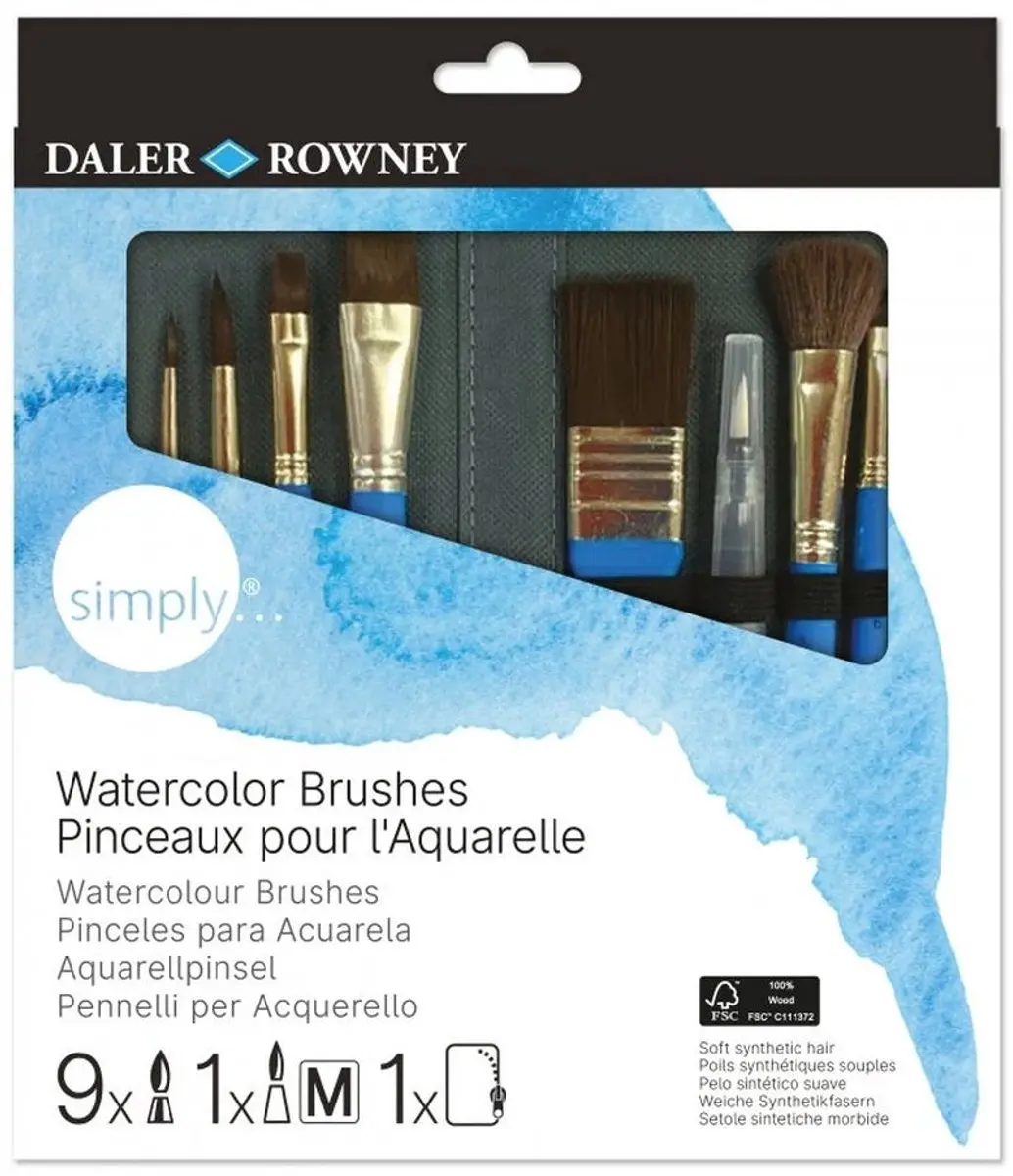 Daler Rowney Simply aquarelpennenset met etui