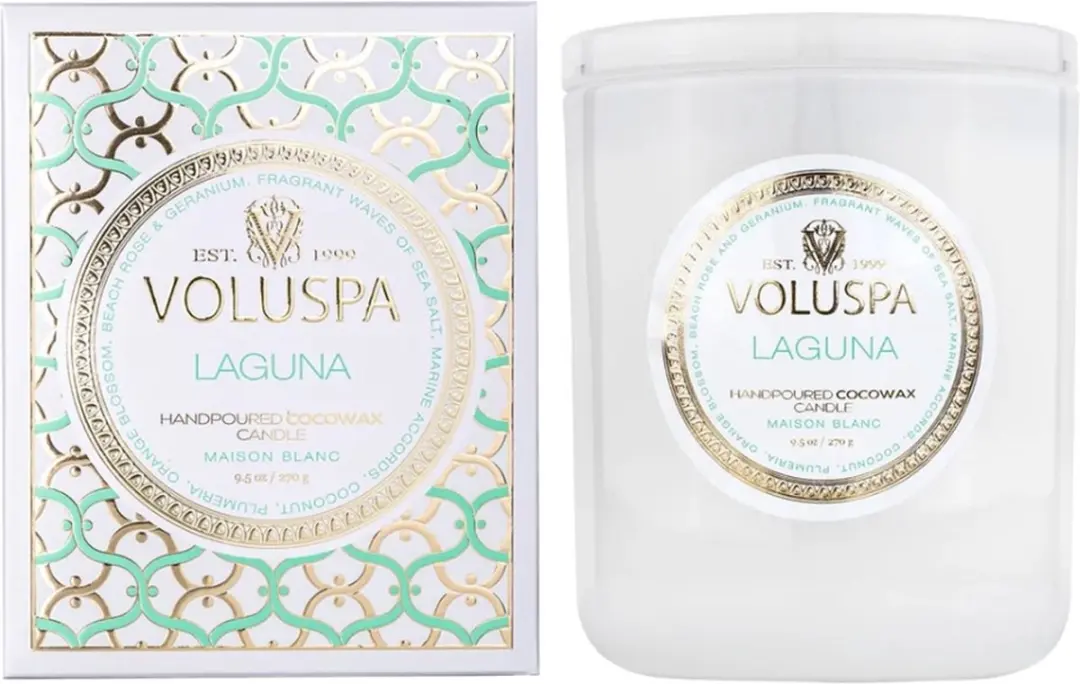 Voluspa Maison Blanc Laguna Geurkaars 270g - afbeelding 2 van 2