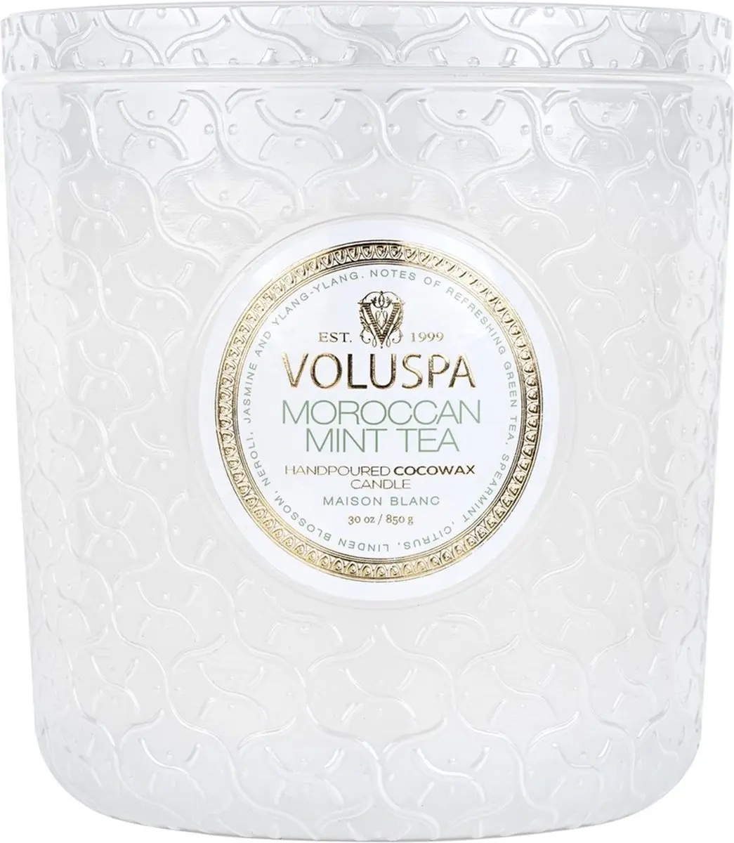 Voluspa Maison Blanc Moroccan Mint Tea Geurkaars - 850g - afbeelding 2 van 2
