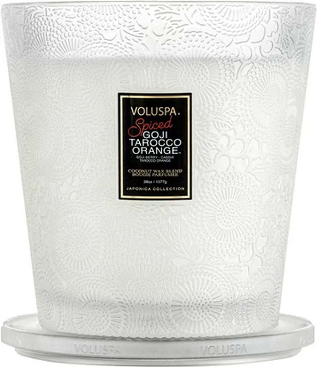 Voluspa Japonica Holiday Spiced Goji Tarocco Orange Geurkaars - 1077g - afbeelding 4 van 4