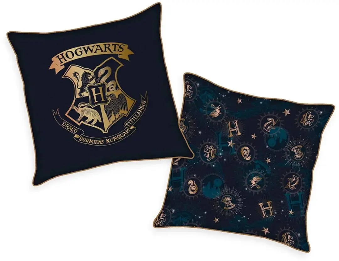 Harry Potter Hogwarts Kussen 40x40cm - Zwart - afbeelding 3 van 3