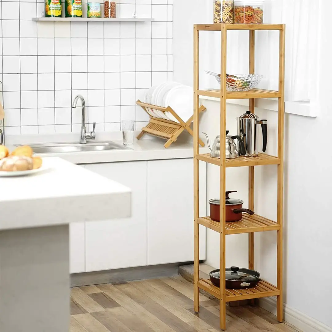 Songmics Leobert BCB55Y Bamboe Rek - 5 Planken - afbeelding 5 van 6