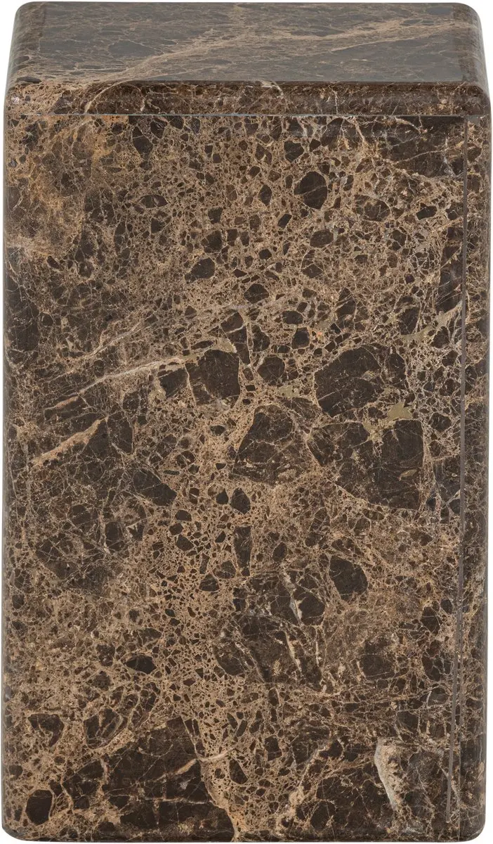 WOOOD Vexa Bijzettafel - Marmer - 47x30x30cm - Bruin - afbeelding 4 van 6
