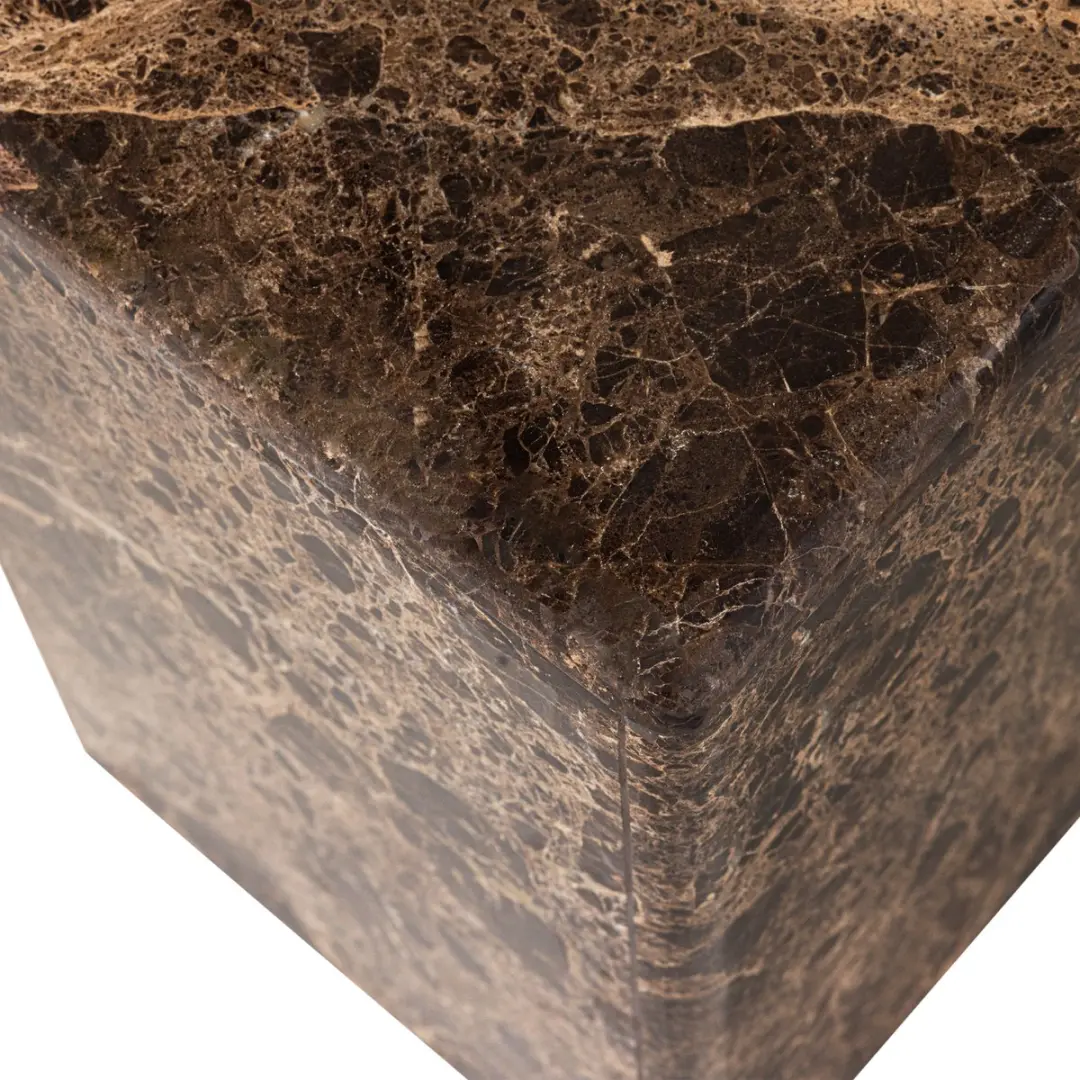 WOOOD Vexa Bijzettafel - Marmer - 47x30x30cm - Bruin - afbeelding 2 van 6