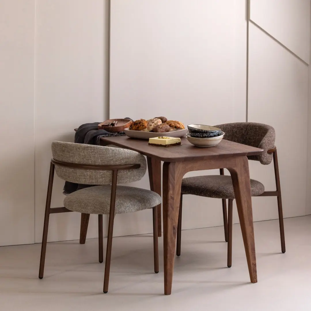 WOOOD Kelu Eetkamerstoel - Naturel Melange - Set van 2 - afbeelding 3 van 6