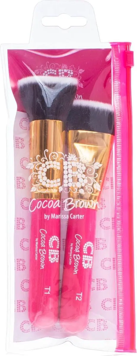 Cocoa Brown Tontouring Make-up Kwastenset - 2 Stuks - afbeelding 2 van 2