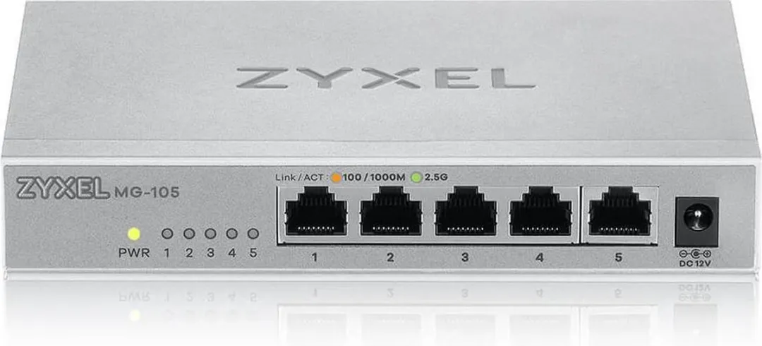 Zyxel MG-105 5-Poort 2.5G Multi-Gigabit Switch