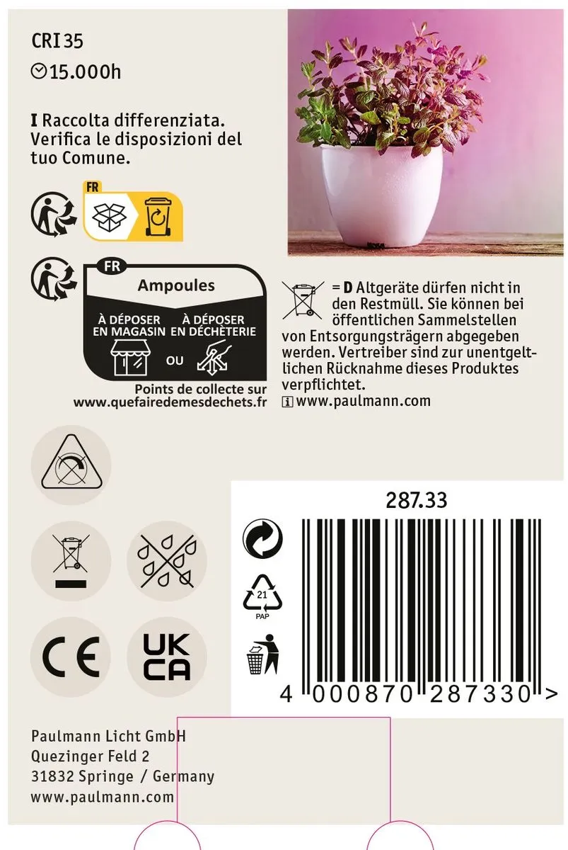 Paulmann Neordic Hanglamp Hilla LED E27 6,5W 1300K - Zwart