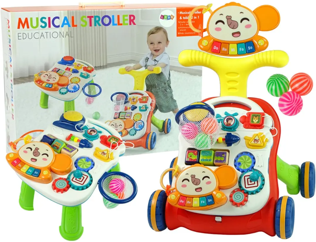 Lean Toys Interactieve Baby Walker 2-in-1 Tafel