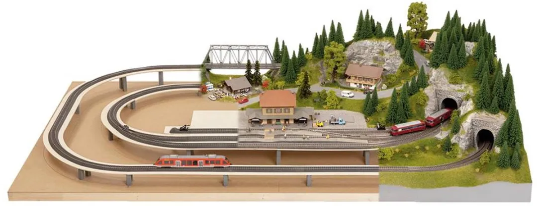 NOCH 53880 Easy-Track Landschapsbouw Tracé-element H0 - Bruin