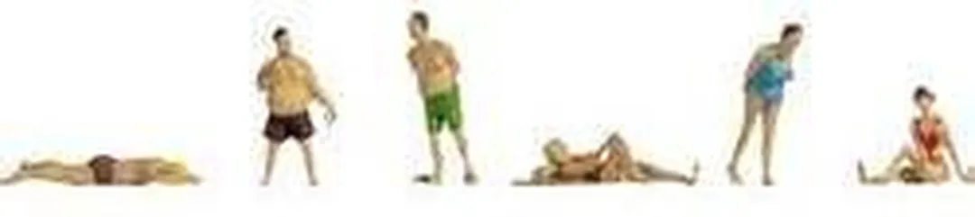 Noch H0 Modelbouwfiguren - Staand/Zittend/Liggend - Geverfd - Multicolor