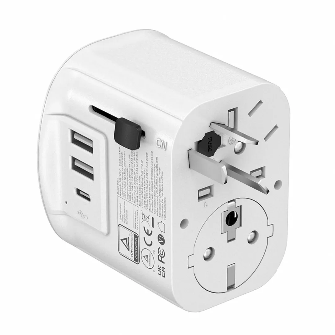 Gembird Universele Reisadapter 15W - Wit