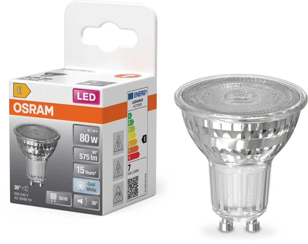 Osram LED Spot Star PAR16 GU10 6,1W 575lm 36° Koel wit