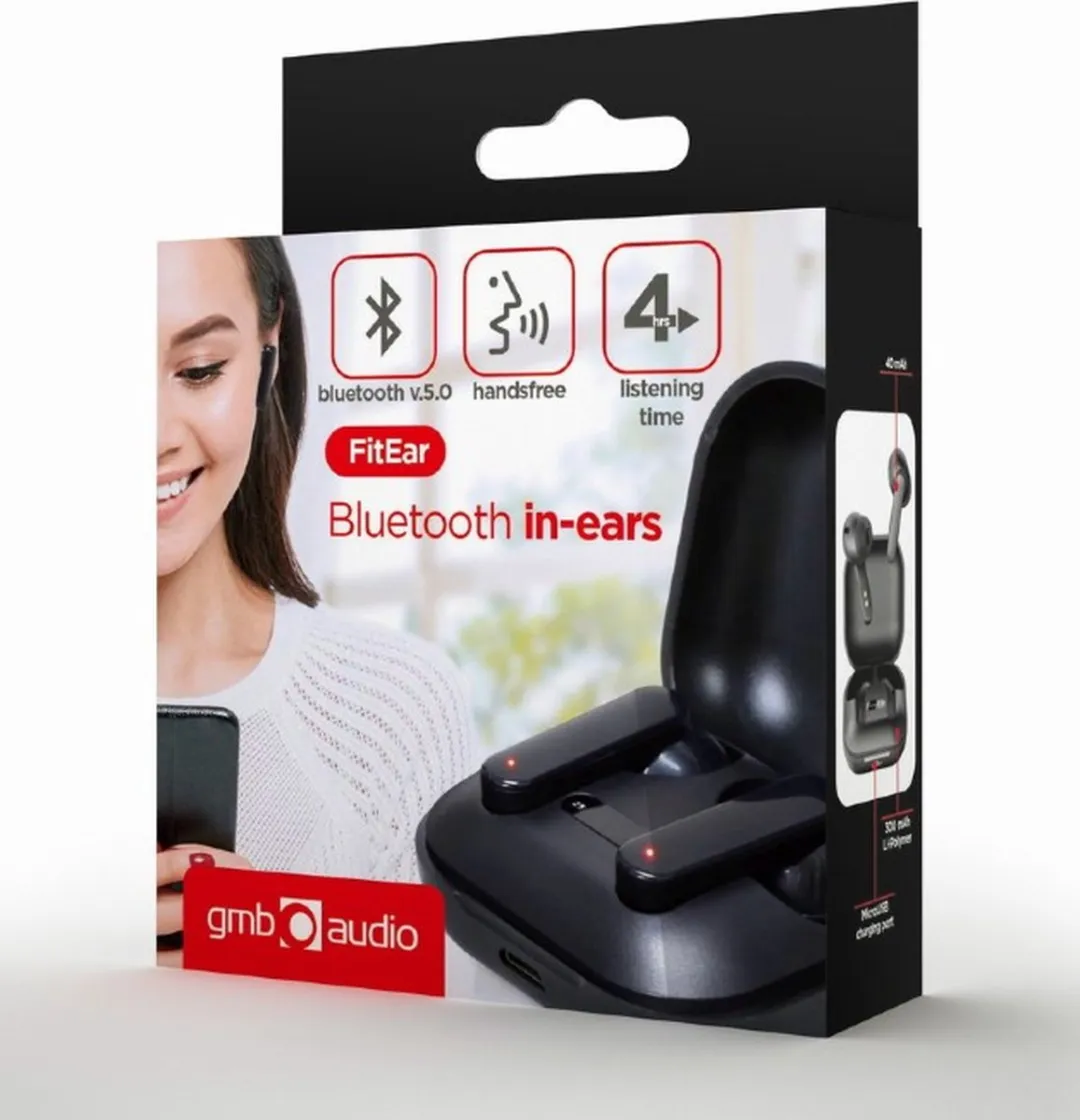 Gembird FitEar-X300B Bluetooth Oordopjes - Zwart