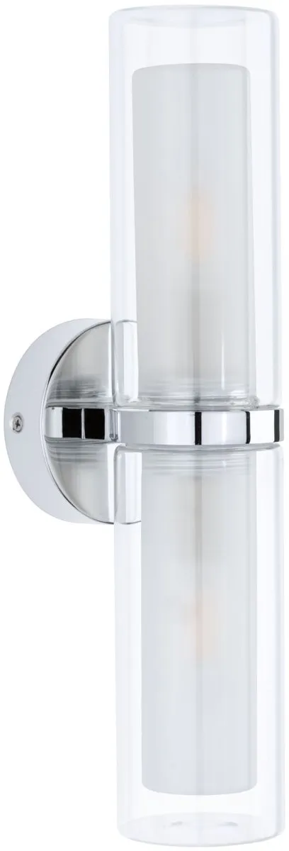 Paulmann Selection Bathroom Wandlamp Luena IP44 - 2x20W - Chroom/Glas