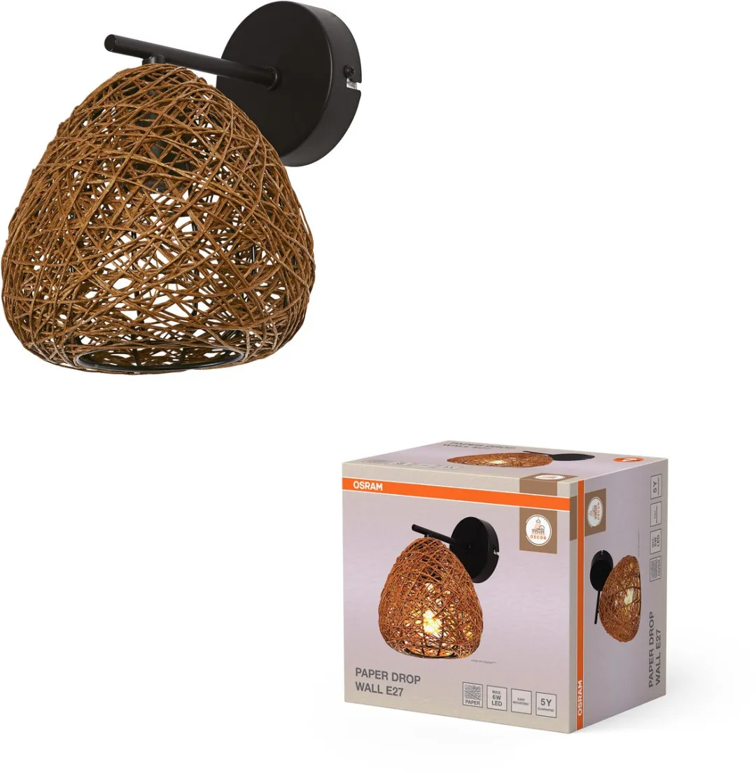Osram Decor Paper Drop Wandlamp E27 - Beige