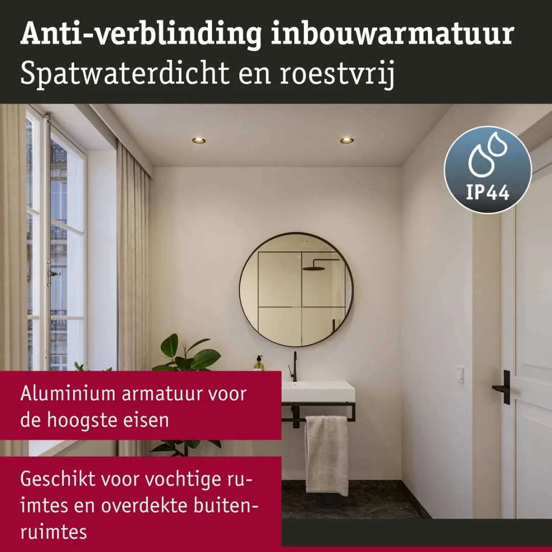 Paulmann LED-inbouwlamp Cole Coin 6W 470lm 2700K - Zwart - afbeelding 6 van 6