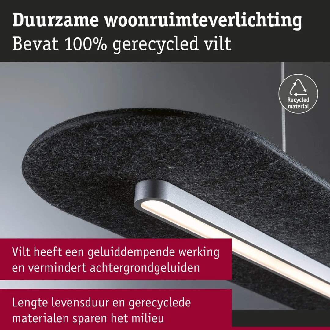Paulmann LED-hanglamp Tulga 27W Antraciet