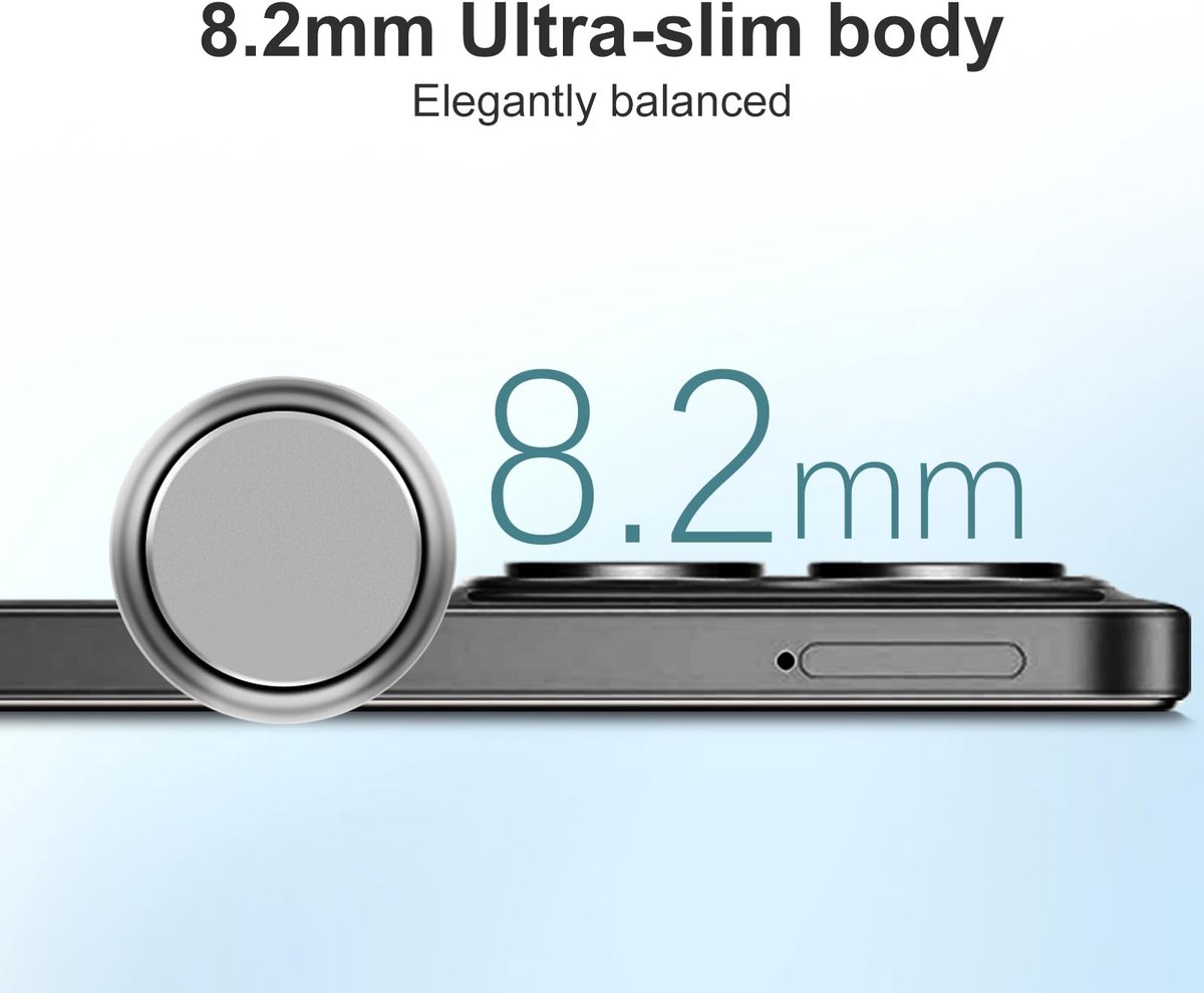 Xiaomi Redmi 15C 4+256GB Smartphone, 6,9" HD+ 120Hz-Scherm, 6000mAh-batterij, 50MP-camera, Zwart, inclusief Beschermhoes