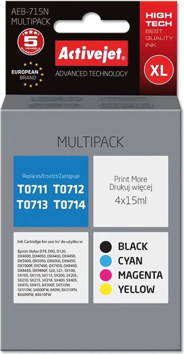 ActiveJet AEB-715N Inktcartridges (Epson T0715)