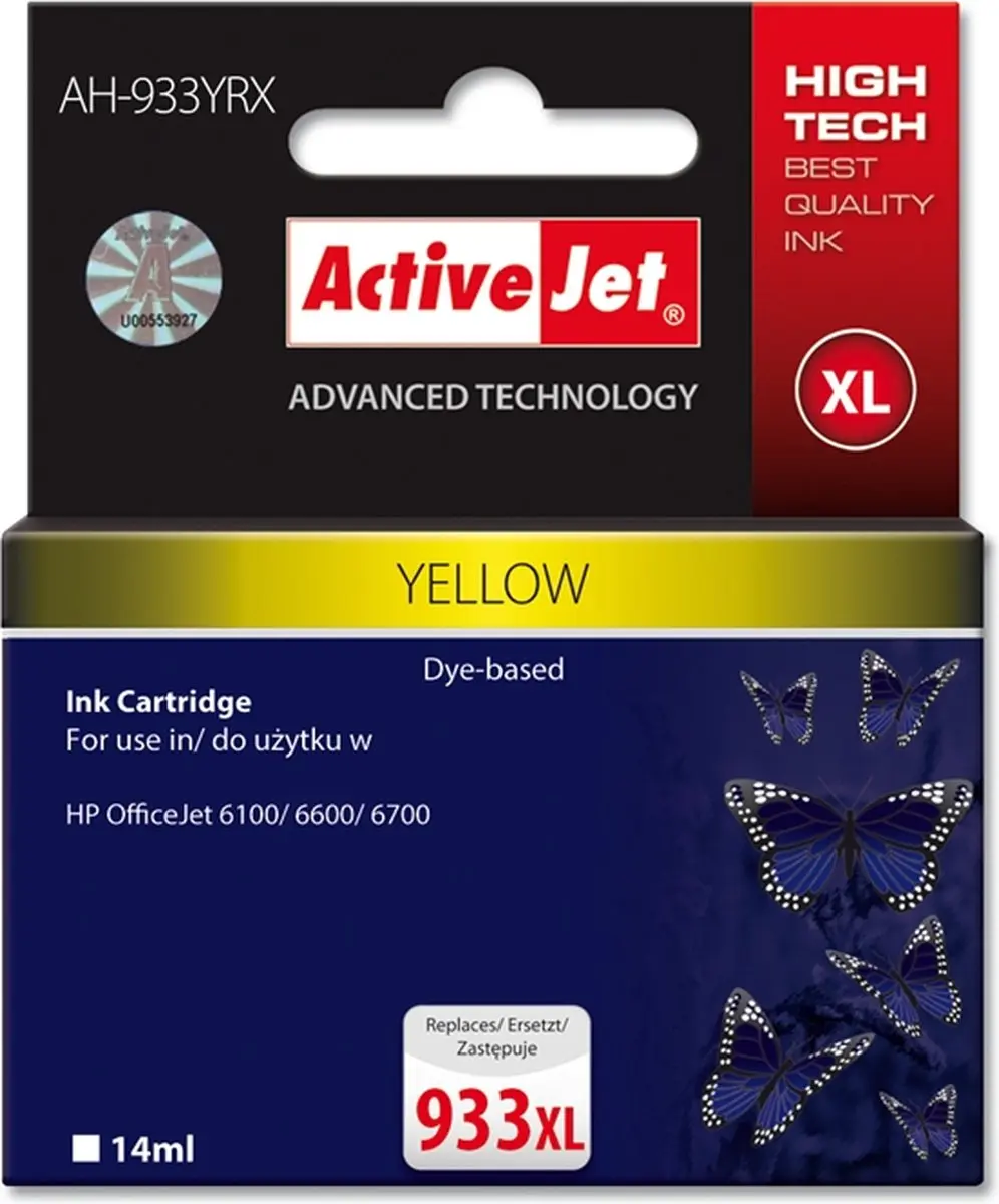 ActiveJet AH-933YRX Inktcartridge - HP 933XL - Geel - afbeelding 4 van 5