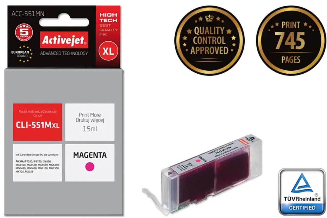 ActiveJet ACC-551MN Compatibele Inktcartridge XL