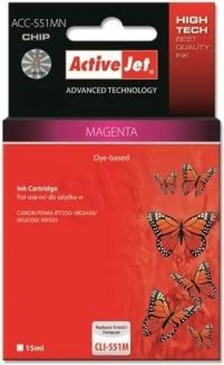 ActiveJet ACC-551MN Compatibele Inktcartridge XL - Magenta - afbeelding 2 van 5