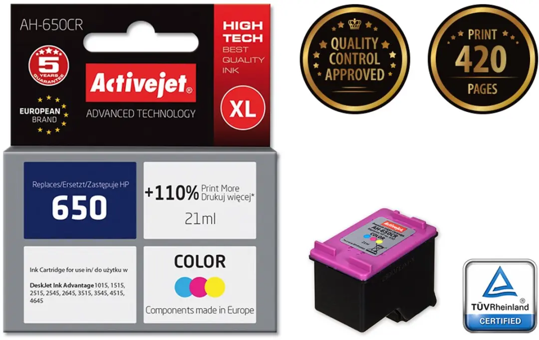 Activejet AH-650CR Inktcartridge XL - HP - afbeelding 2 van 5