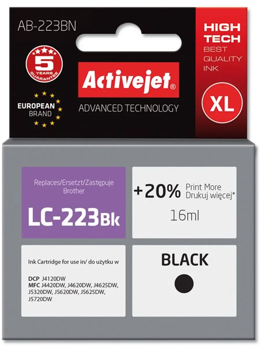 ActiveJet AB-223BN Compatibele Inktcartridge