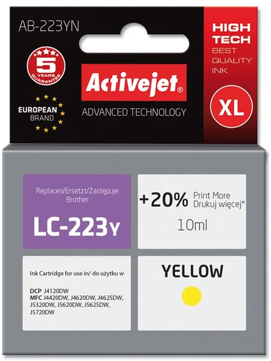 ActiveJet AB-223YN Inktcartridge XL