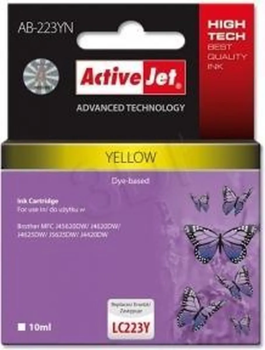 ActiveJet AB-223YN Inktcartridge XL - Geel - afbeelding 2 van 3