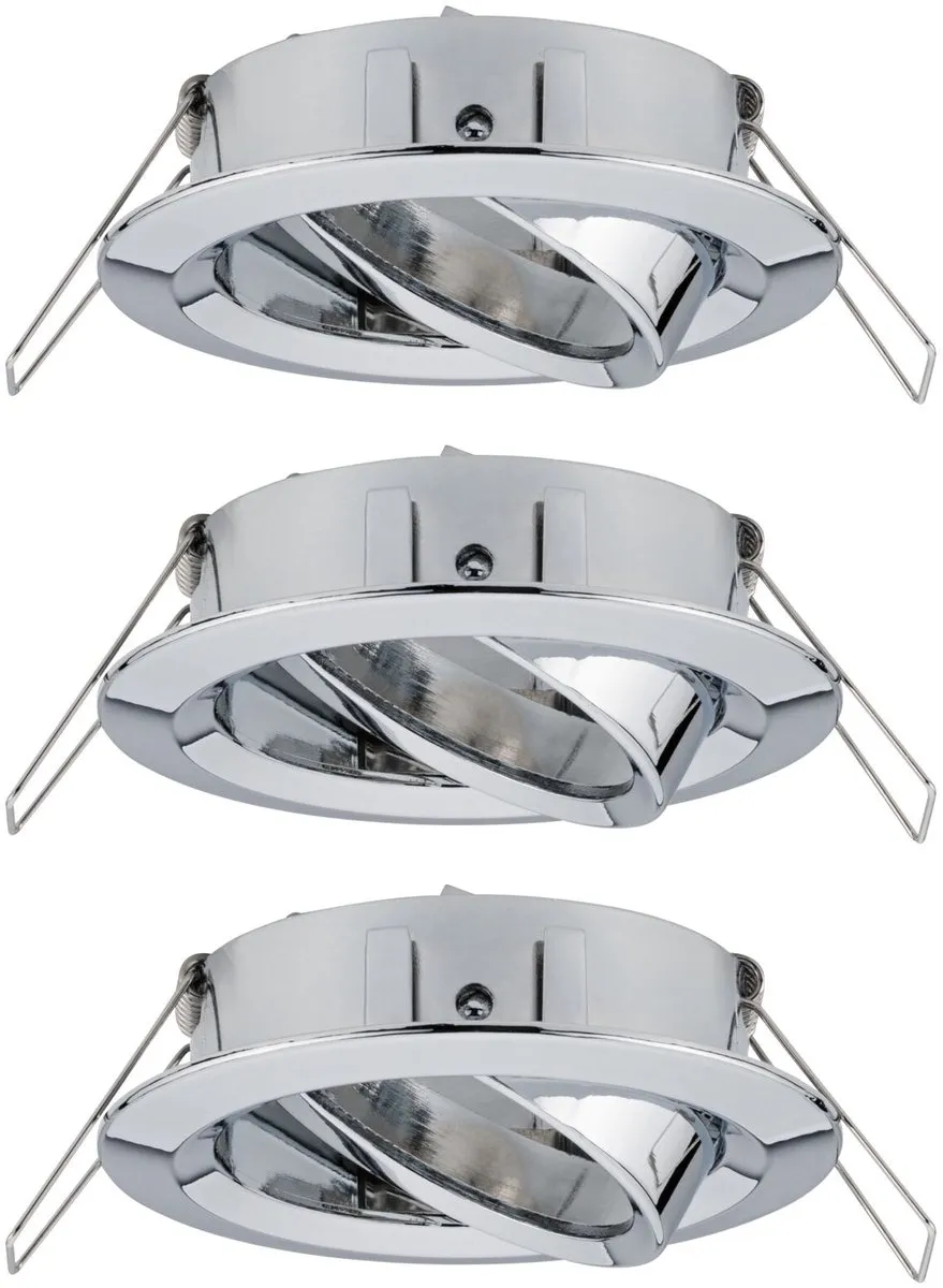 Paulmann Choose Basisset Inbouwlamp 3x10W 84mm - Chroom