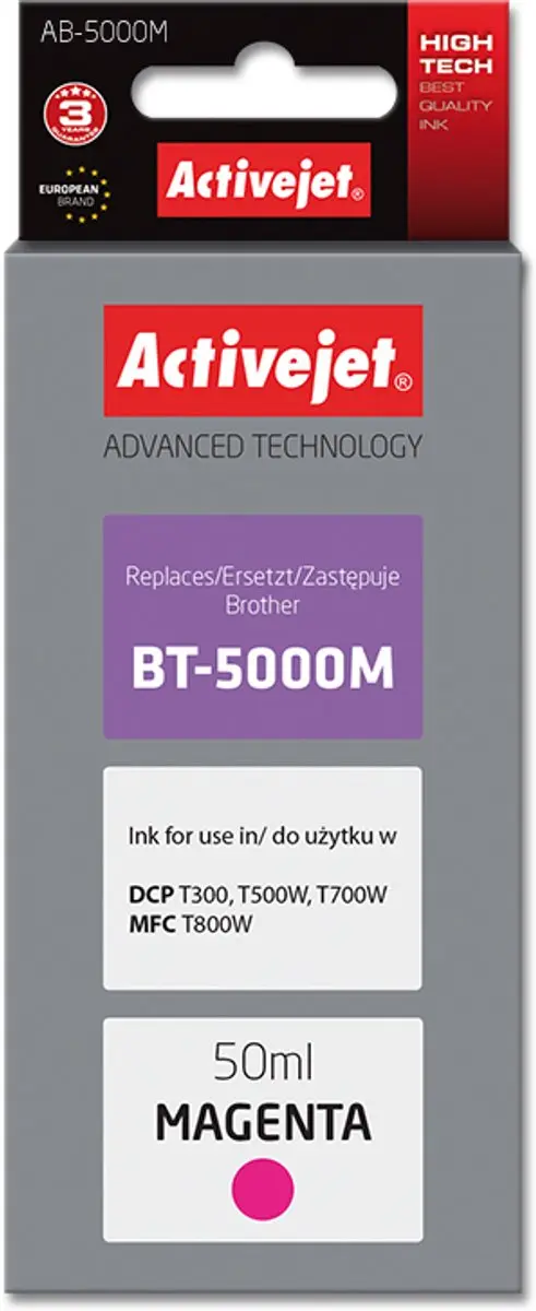 Activejet AB-5000M Inktcartridge - Magenta - afbeelding 2 van 3