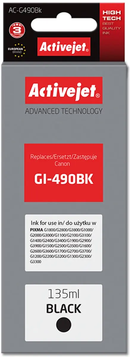 ActiveJet AC-G490BK Inkt Zwart