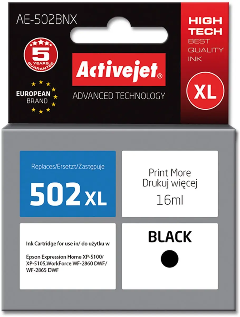 Activejet AE-502BNX Inktcartridge Zwart
