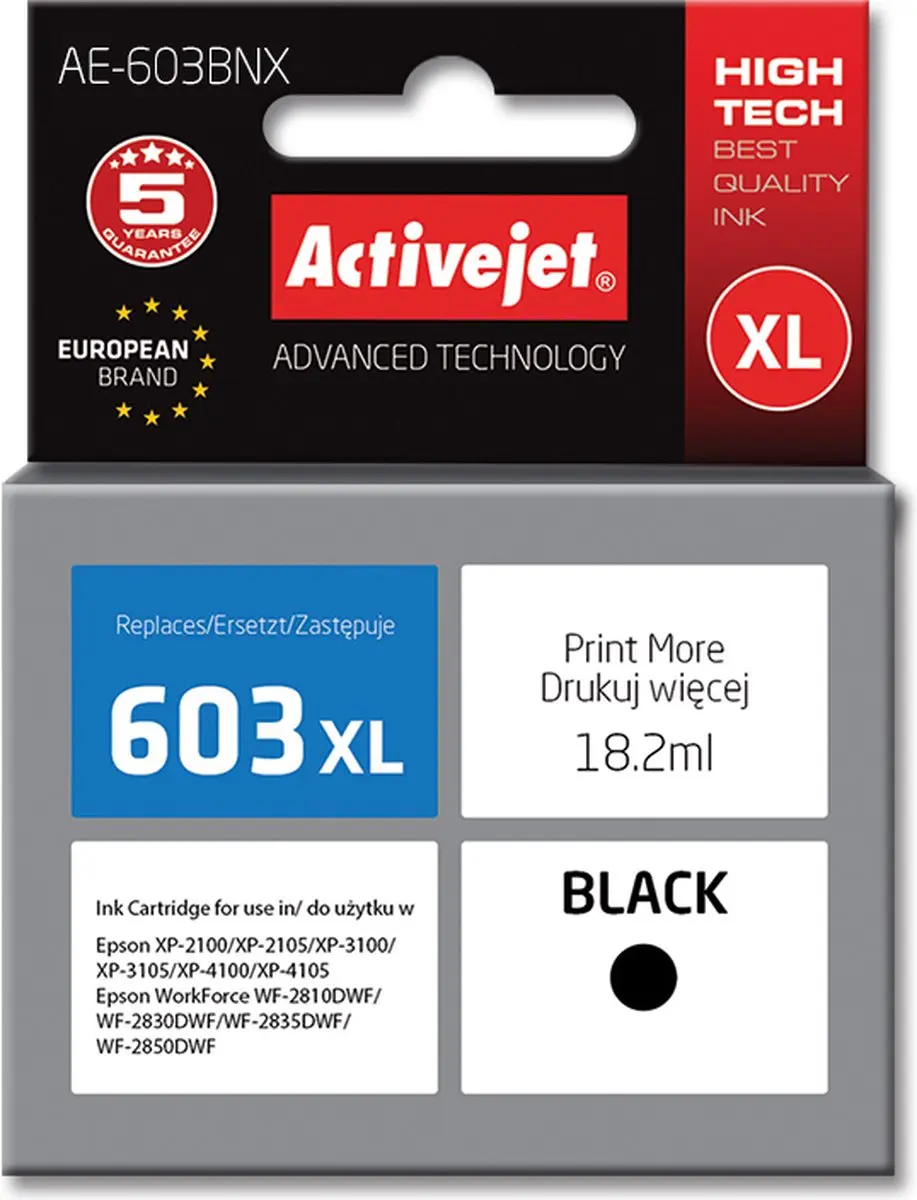 Activejet AE-603BNX Inktcartridge Zwart XL
