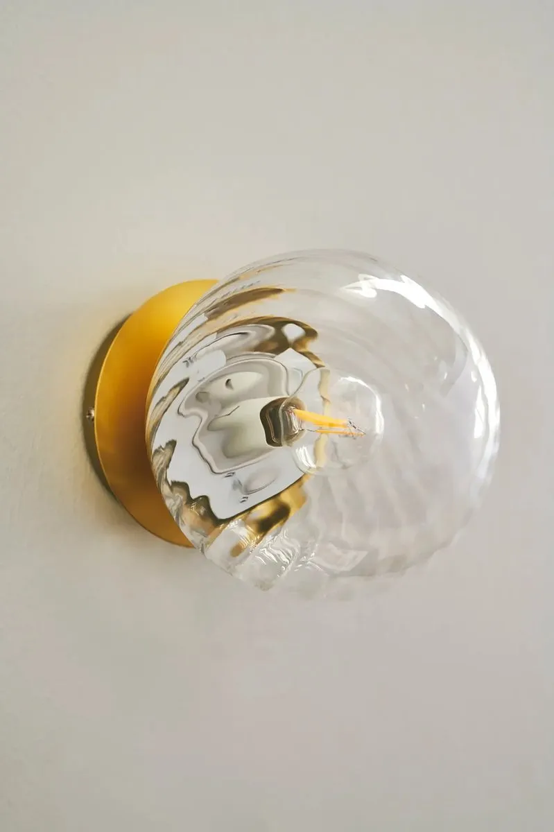 Nordlux Chisell Wandlamp E14 - 15cm - Messing/Transparant