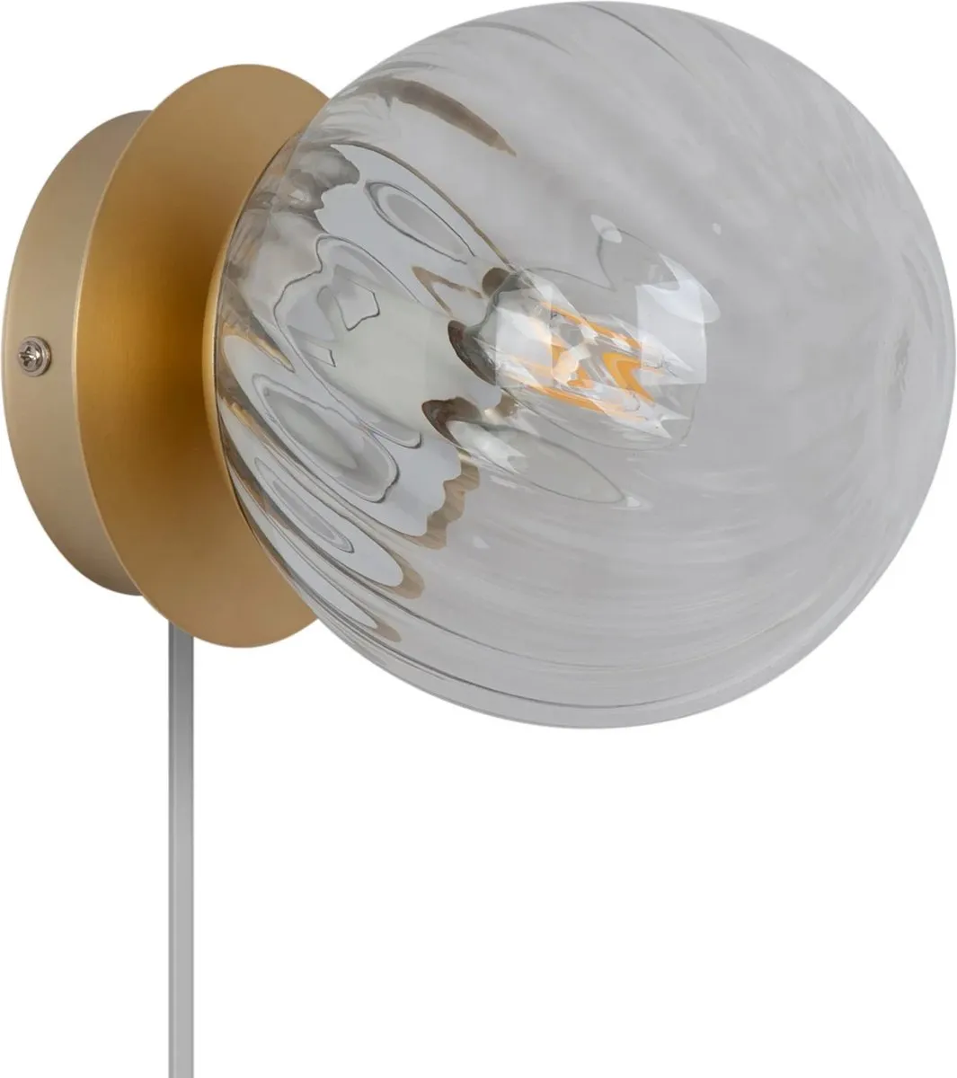 Nordlux Chisell Wandlamp E14 - 15cm - Messing/Transparant