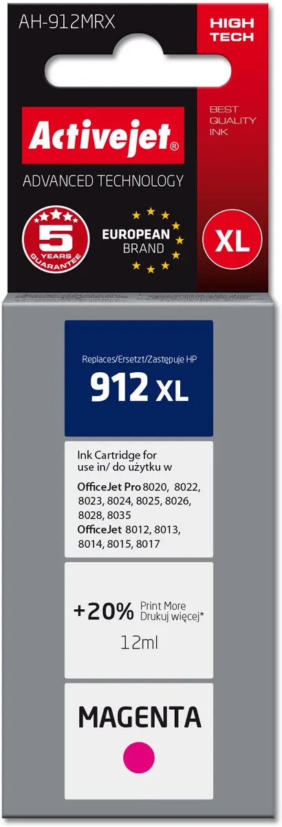 Activejet AH-912MRX Inkt HP 912XL