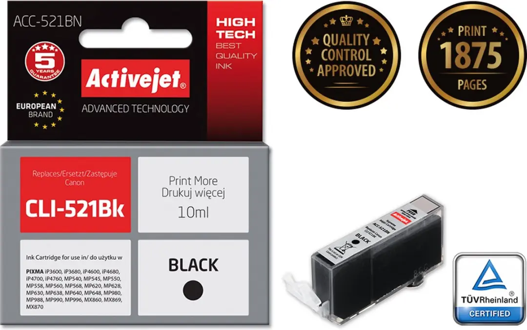 ActiveJet ACC-521BN Compatibele Inktcartridge