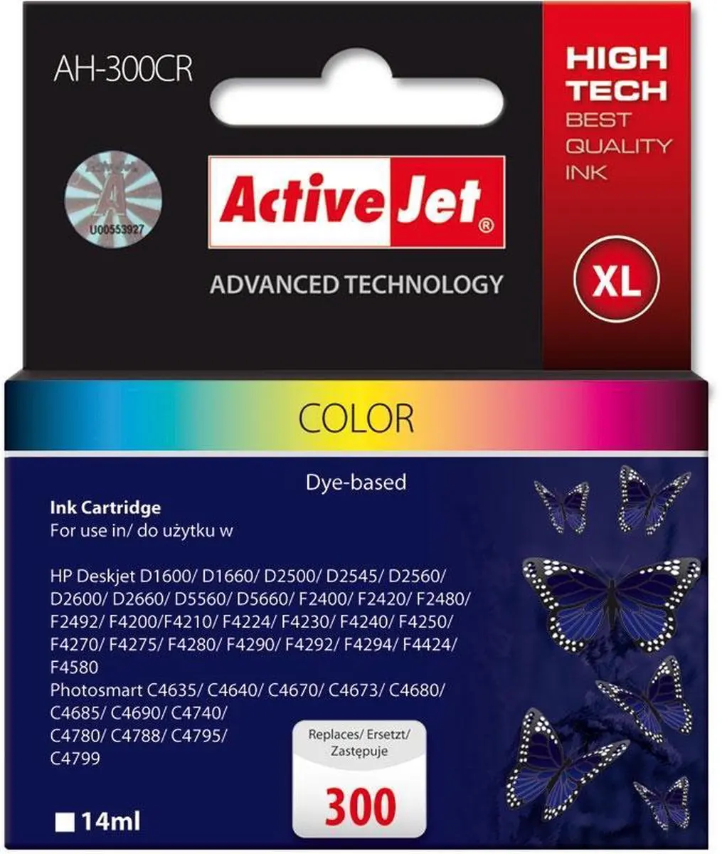 ActiveJet AH-300CRX Inktcartridge 21ml - Cyaan/Magenta/Geel - afbeelding 5 van 6