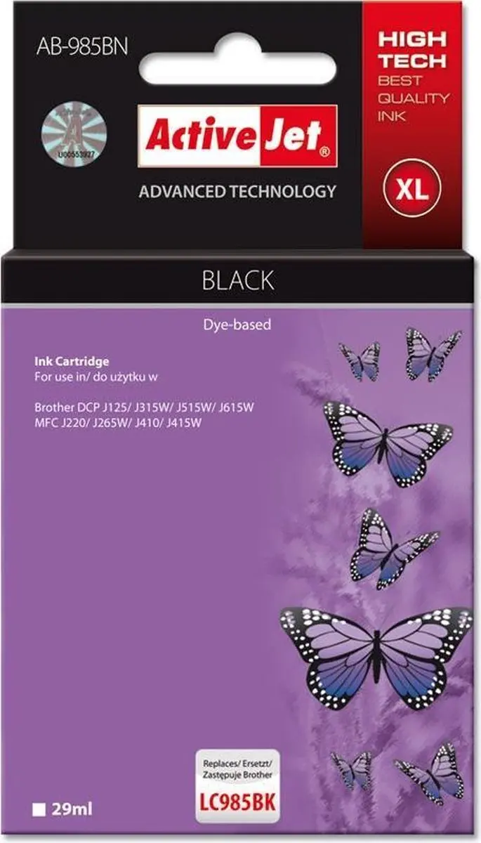 Activejet AB-985BN Inktcartridge XL - 30ml - Zwart - afbeelding 6 van 6