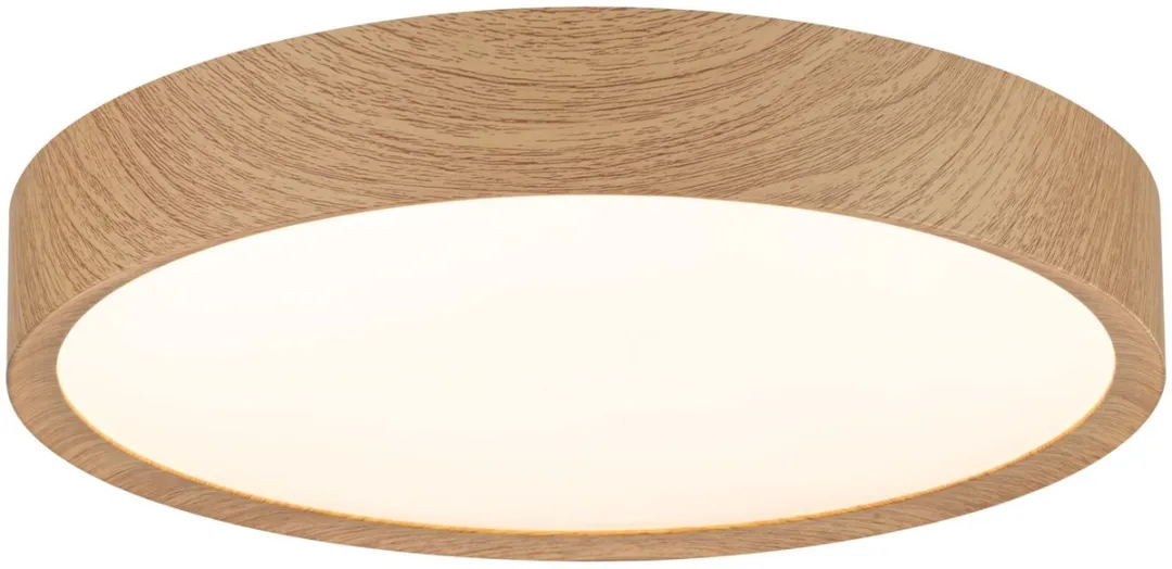Paulmann Selection Tega LED Plafondlamp IP44 - 1200lm Warm Wit - Houtlook