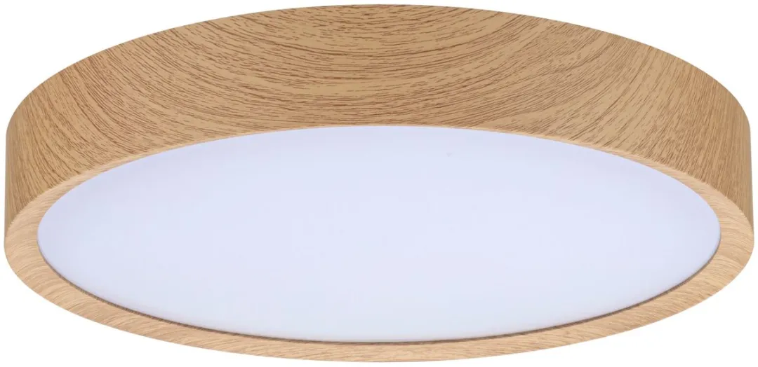 Paulmann Selection Tega LED Plafondlamp IP44 - 1200lm Warm Wit - Houtlook